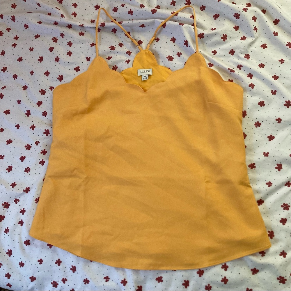 J CREW scalloped top